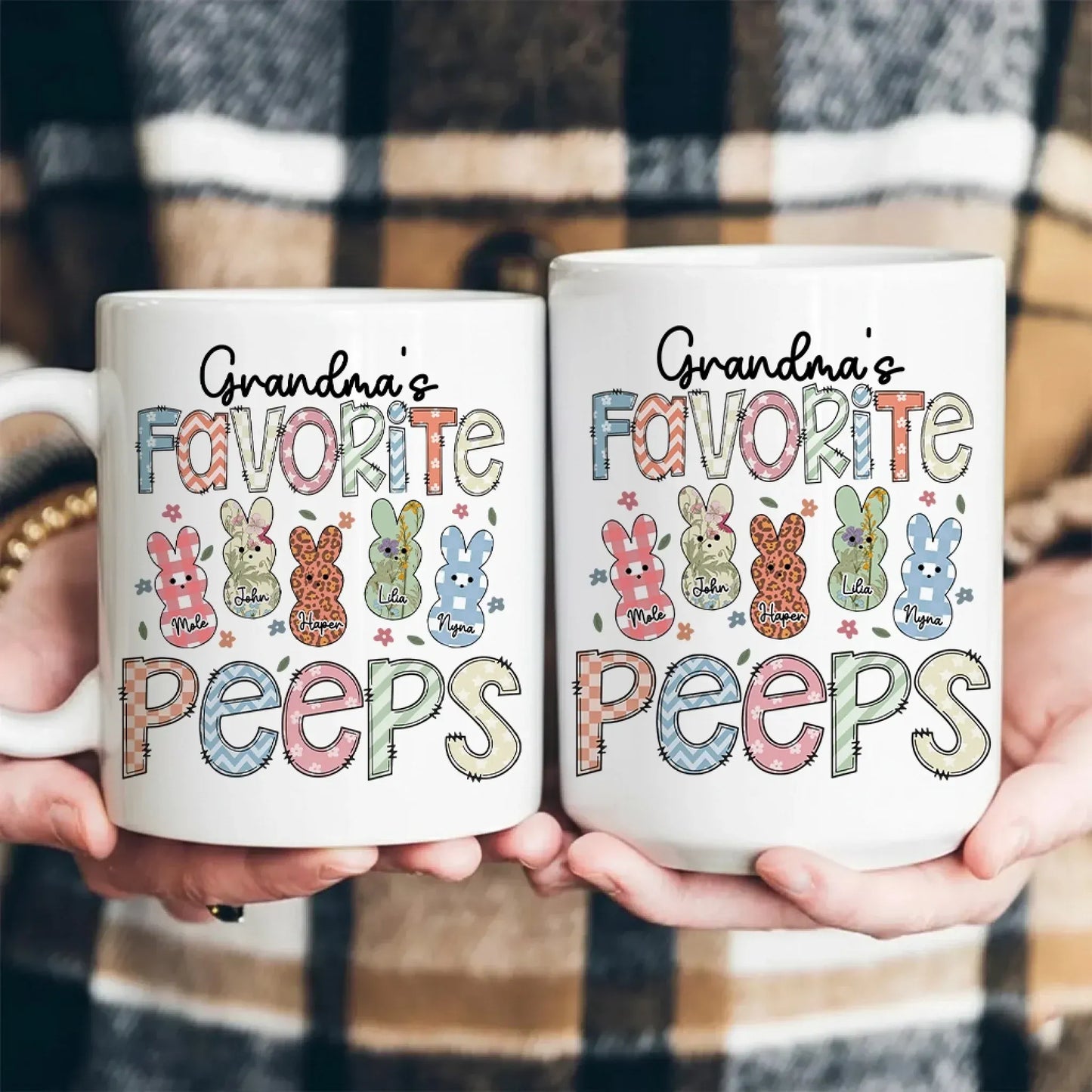 Personalized Mugs A Garden Of Love Grows In A Grandmother's Heart - Personalized Easter Day Custom Ceramic Mug