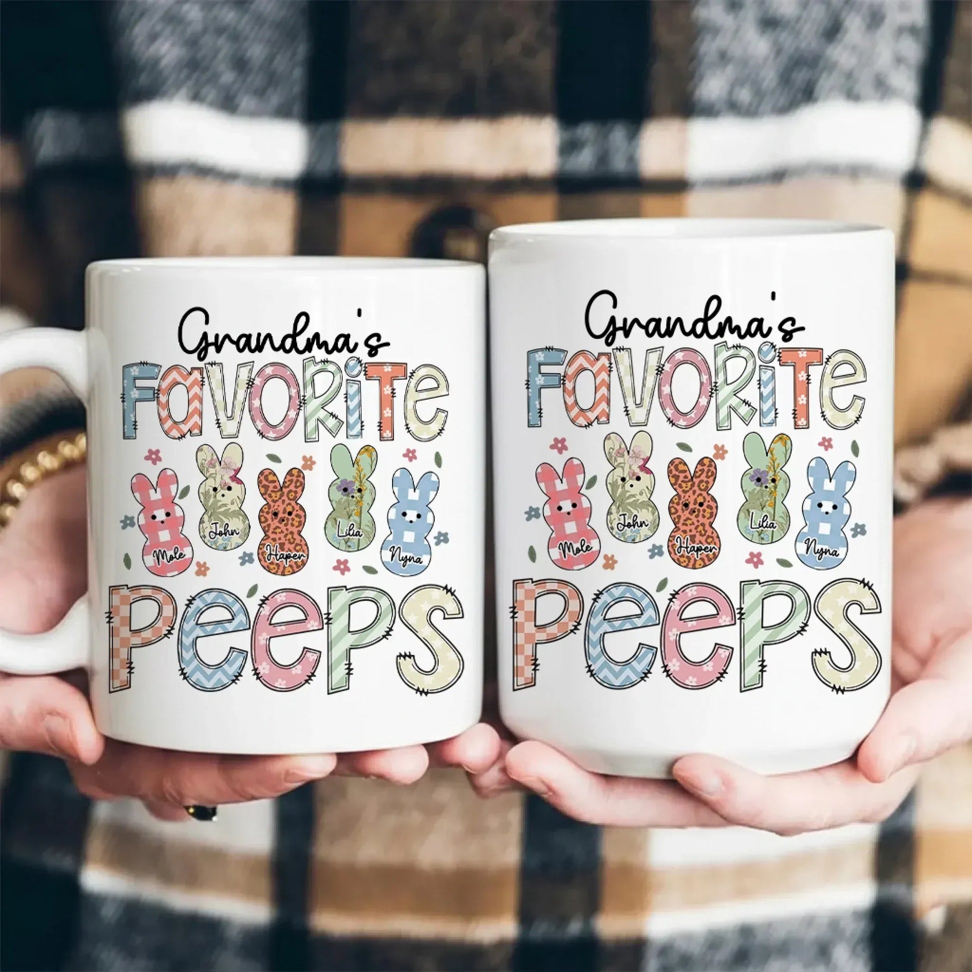Personalized Mugs A Garden Of Love Grows In A Grandmother's Heart - Personalized Easter Day Custom Ceramic Mug