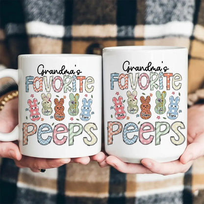 Personalized Mugs A Garden Of Love Grows In A Grandmother's Heart - Personalized Easter Day Custom Ceramic Mug