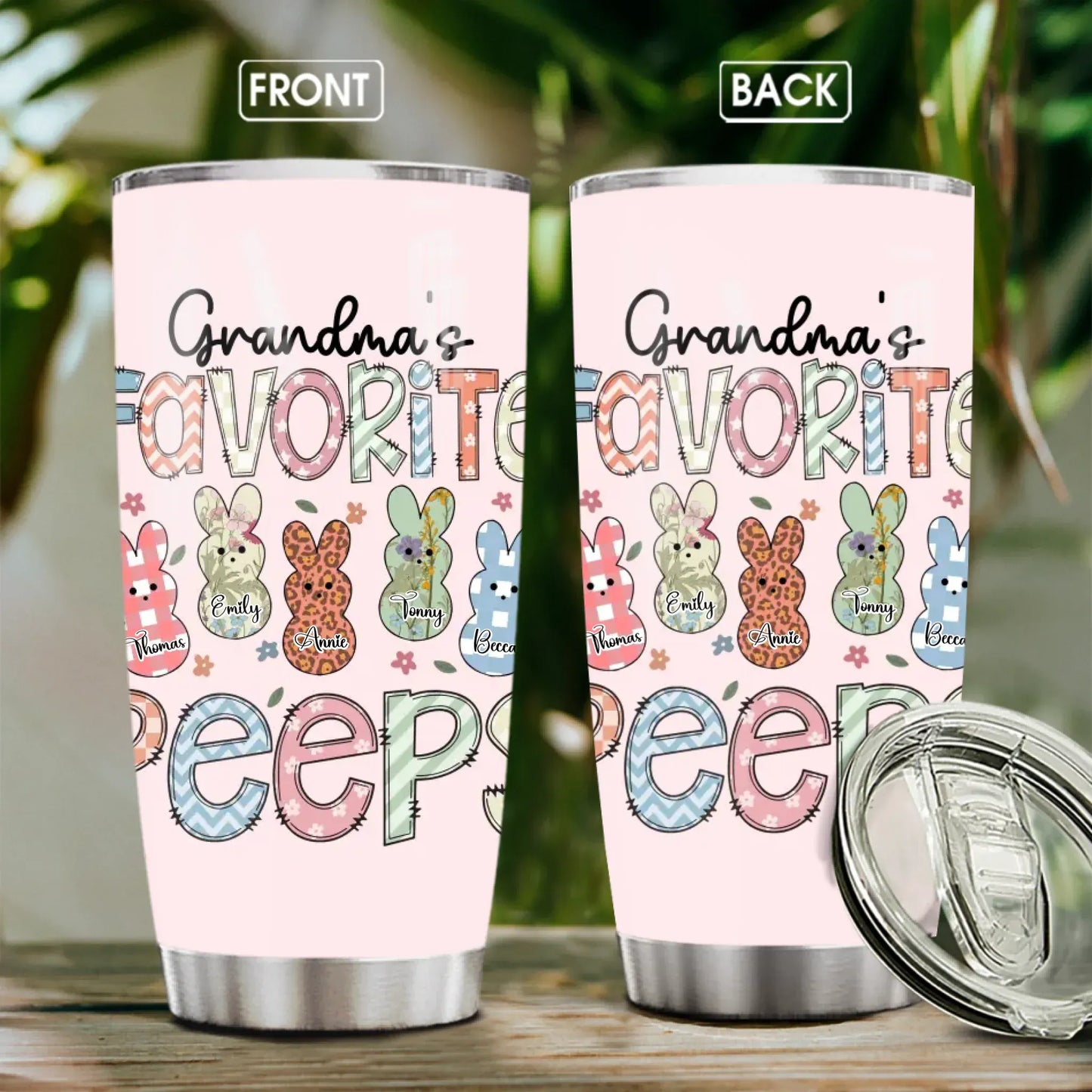Personalized Tumblers TUMBLER - TD / WHITE / 20oz A Garden Of Love Grows In A Grandmother's Heart - Personalized Easter Day Custom Tumbler