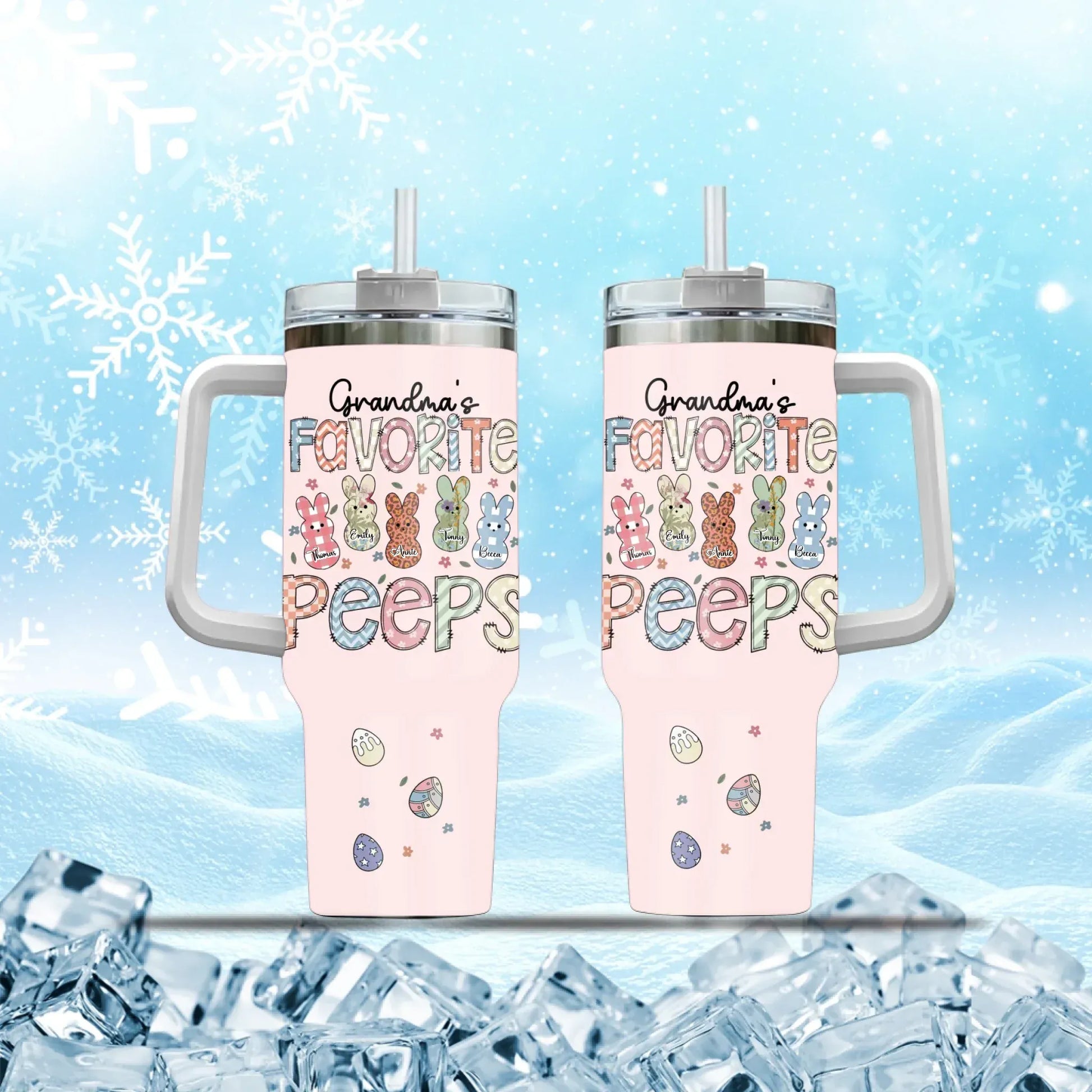 Personalized Tumblers TUMBLER - TD / WHITE / 40oz A Garden Of Love Grows In A Grandmother's Heart - Personalized Easter Day Custom Tumbler