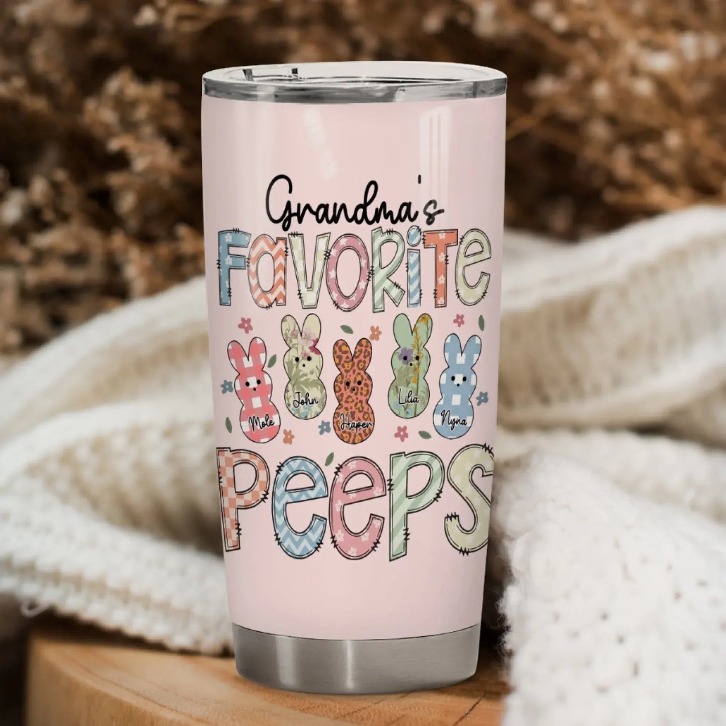 Personalized Tumblers A Garden Of Love Grows In A Grandmother's Heart - Personalized Easter Day Custom Tumbler