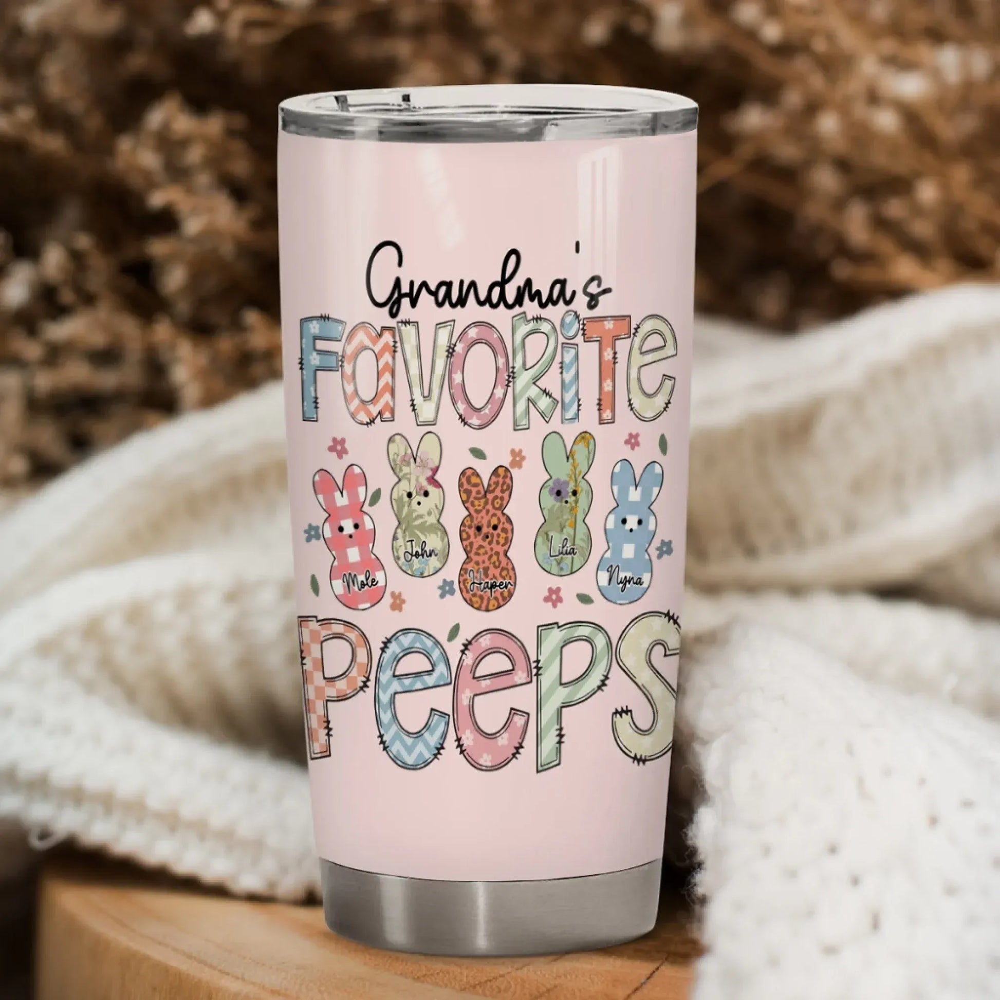 Personalized Tumblers A Garden Of Love Grows In A Grandmother's Heart - Personalized Easter Day Custom Tumbler