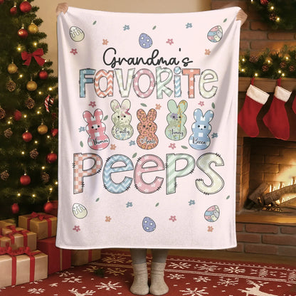 Personalized Blankets Blanket - TD / White / 30x40in / 76x101cm A Garden Of Love Grows In A Grandmother's Heart - Personalized Easter Day Custom Blanket