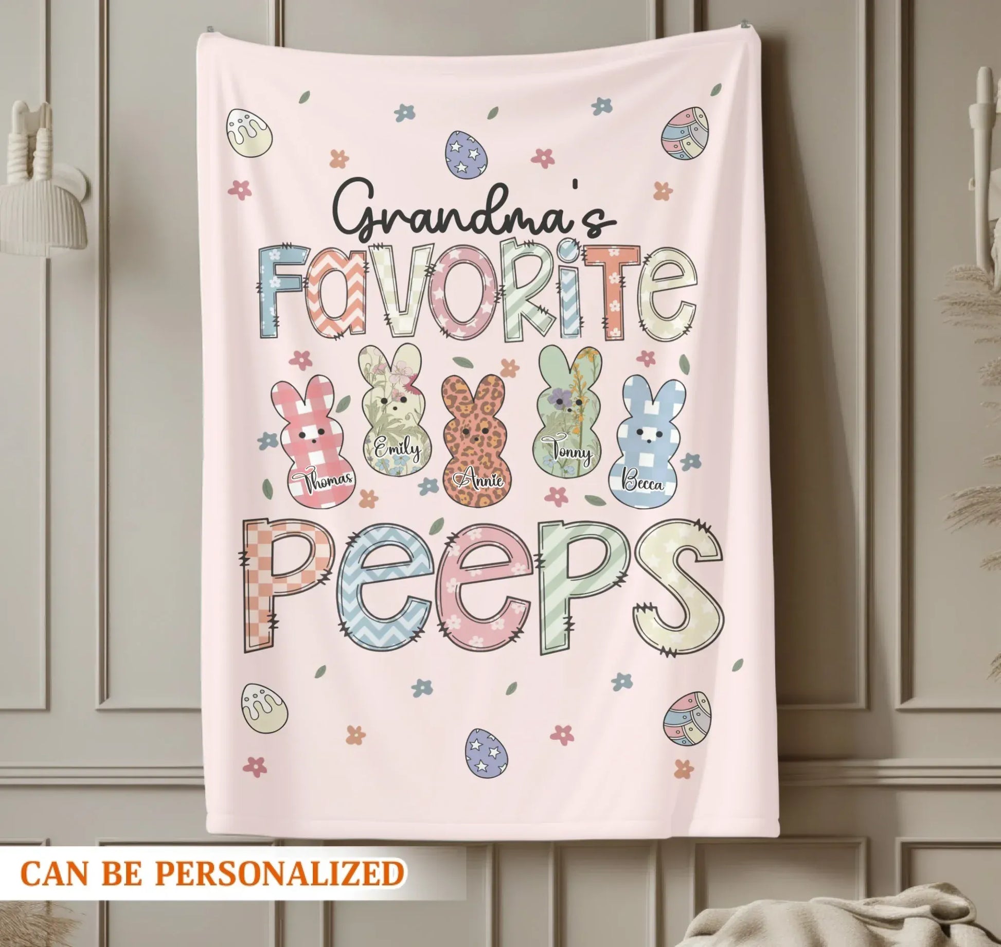 Personalized Blankets A Garden Of Love Grows In A Grandmother's Heart - Personalized Easter Day Custom Blanket