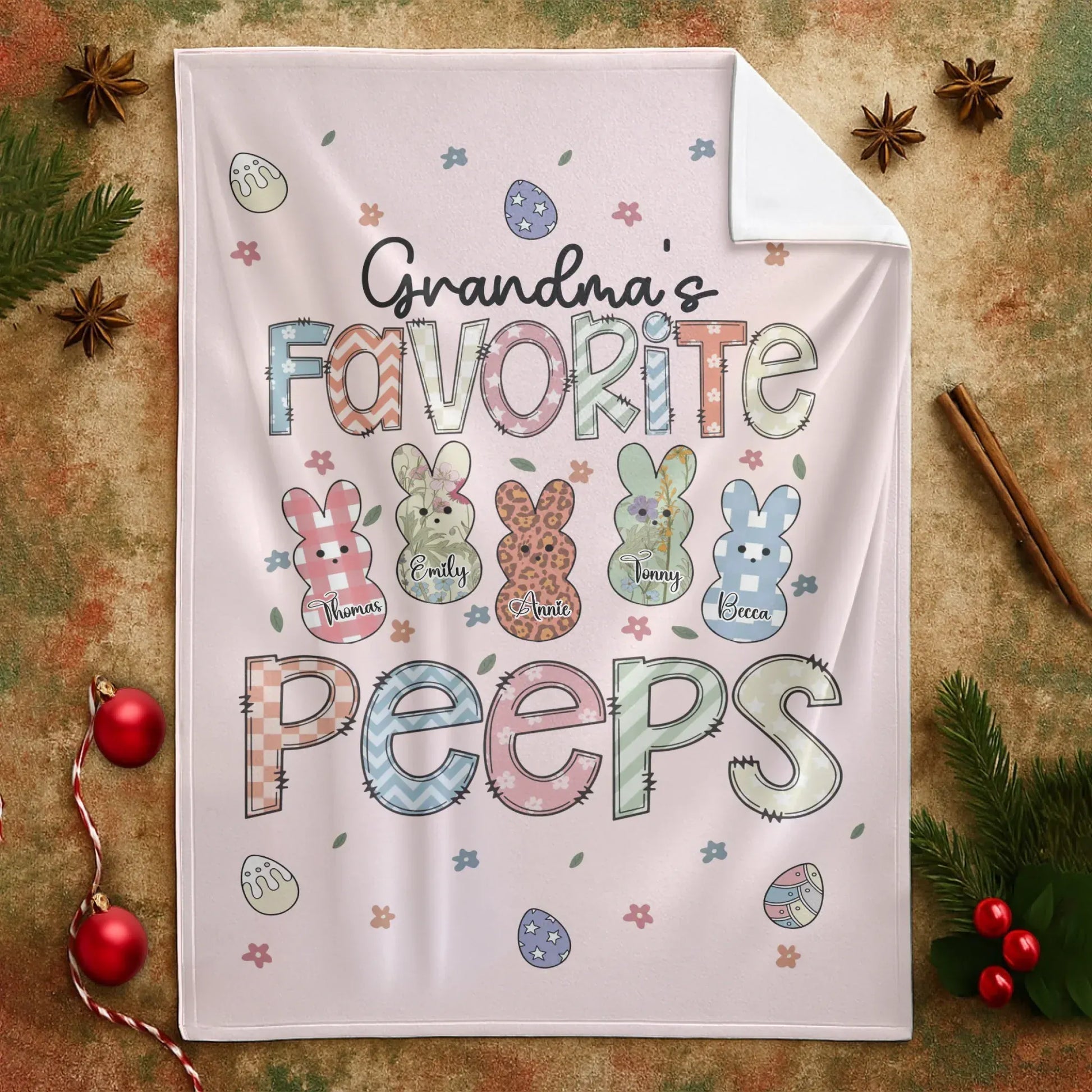 Personalized Blankets A Garden Of Love Grows In A Grandmother's Heart - Personalized Easter Day Custom Blanket