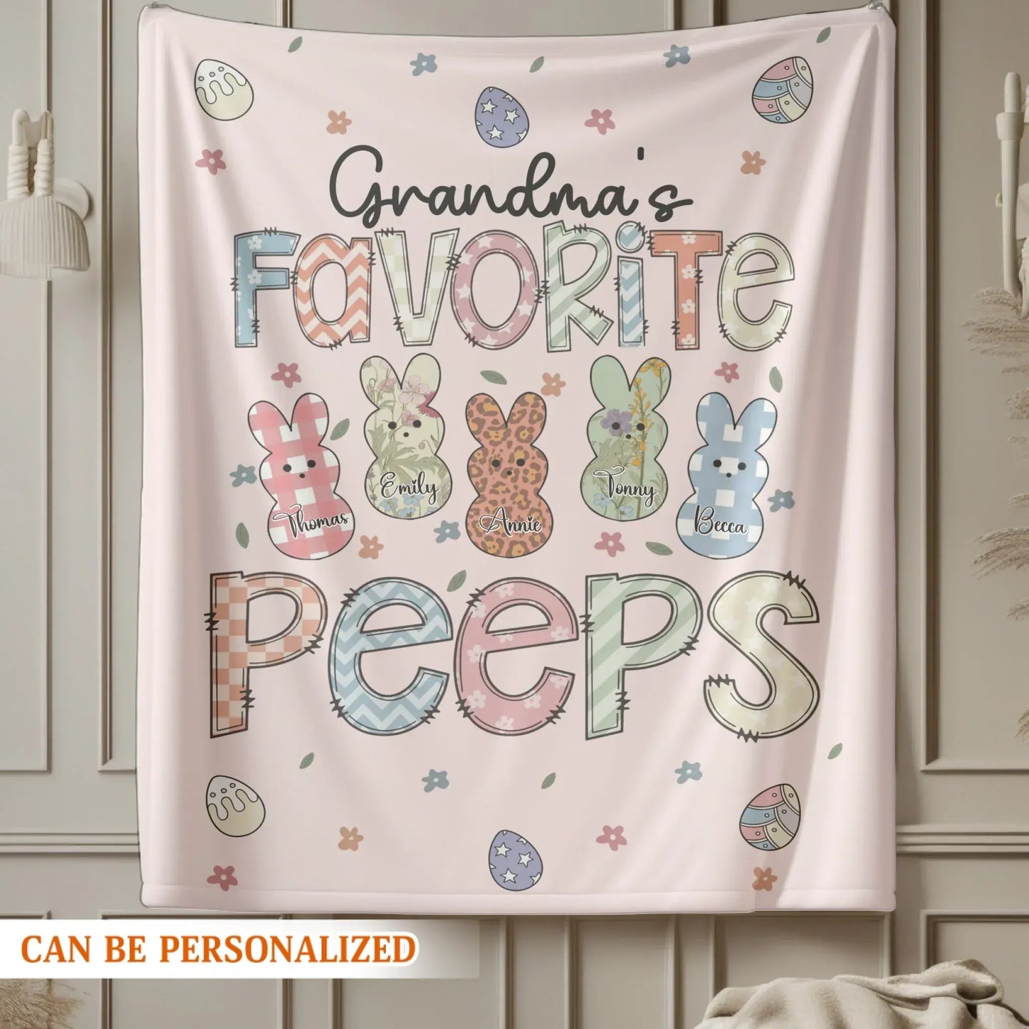 Personalized Blankets A Garden Of Love Grows In A Grandmother's Heart - Personalized Easter Day Custom Blanket
