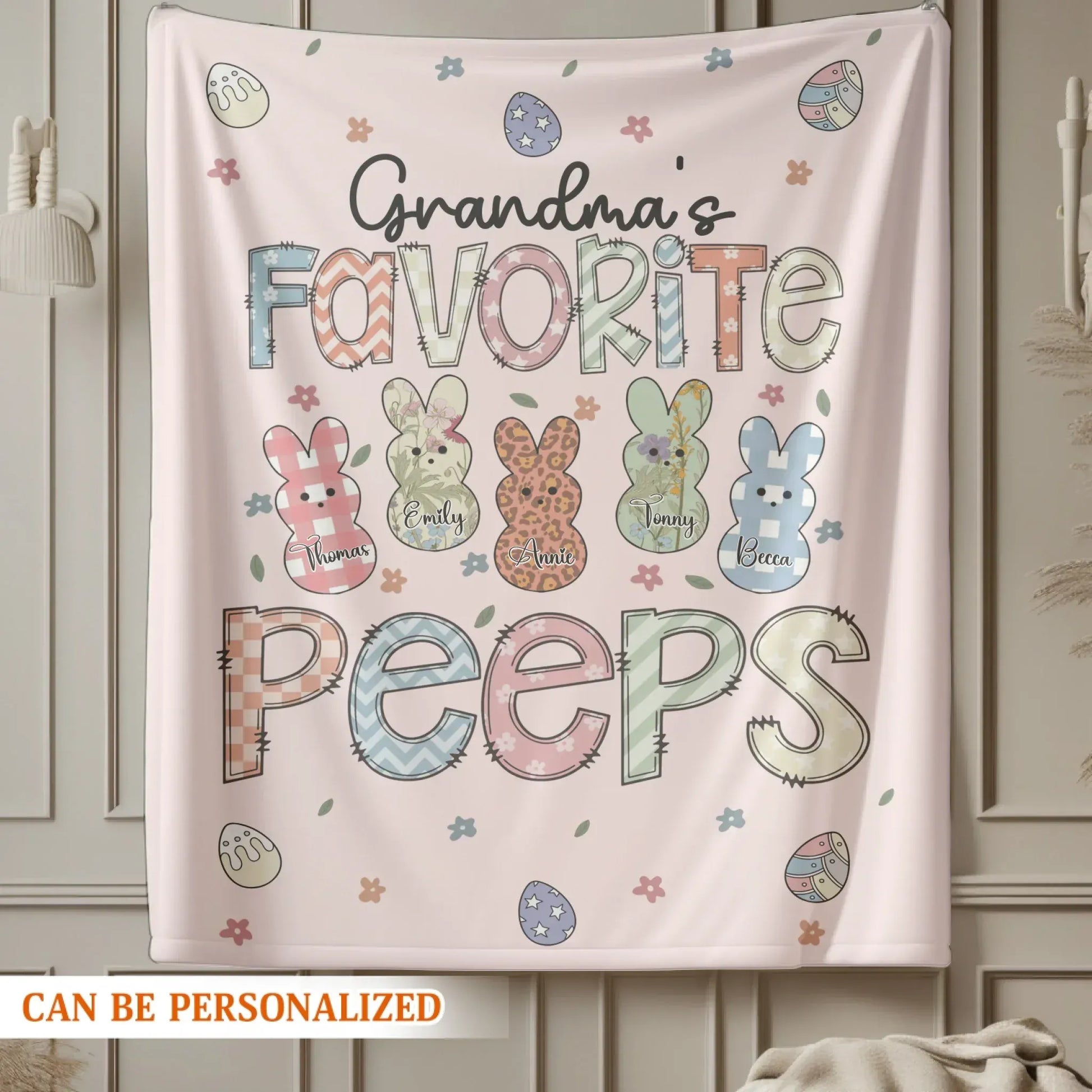 Personalized Blankets A Garden Of Love Grows In A Grandmother's Heart - Personalized Easter Day Custom Blanket