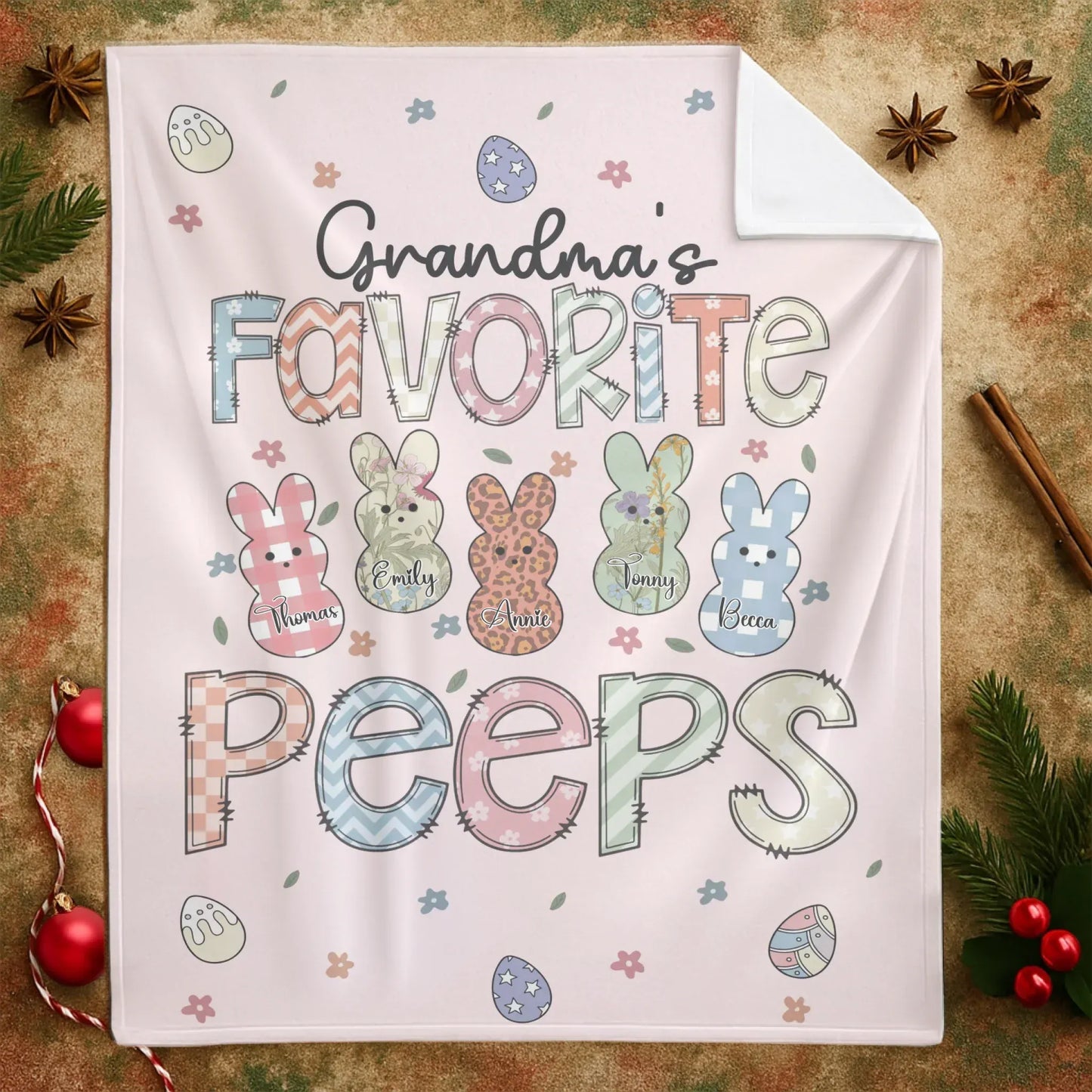 Personalized Blankets A Garden Of Love Grows In A Grandmother's Heart - Personalized Easter Day Custom Blanket