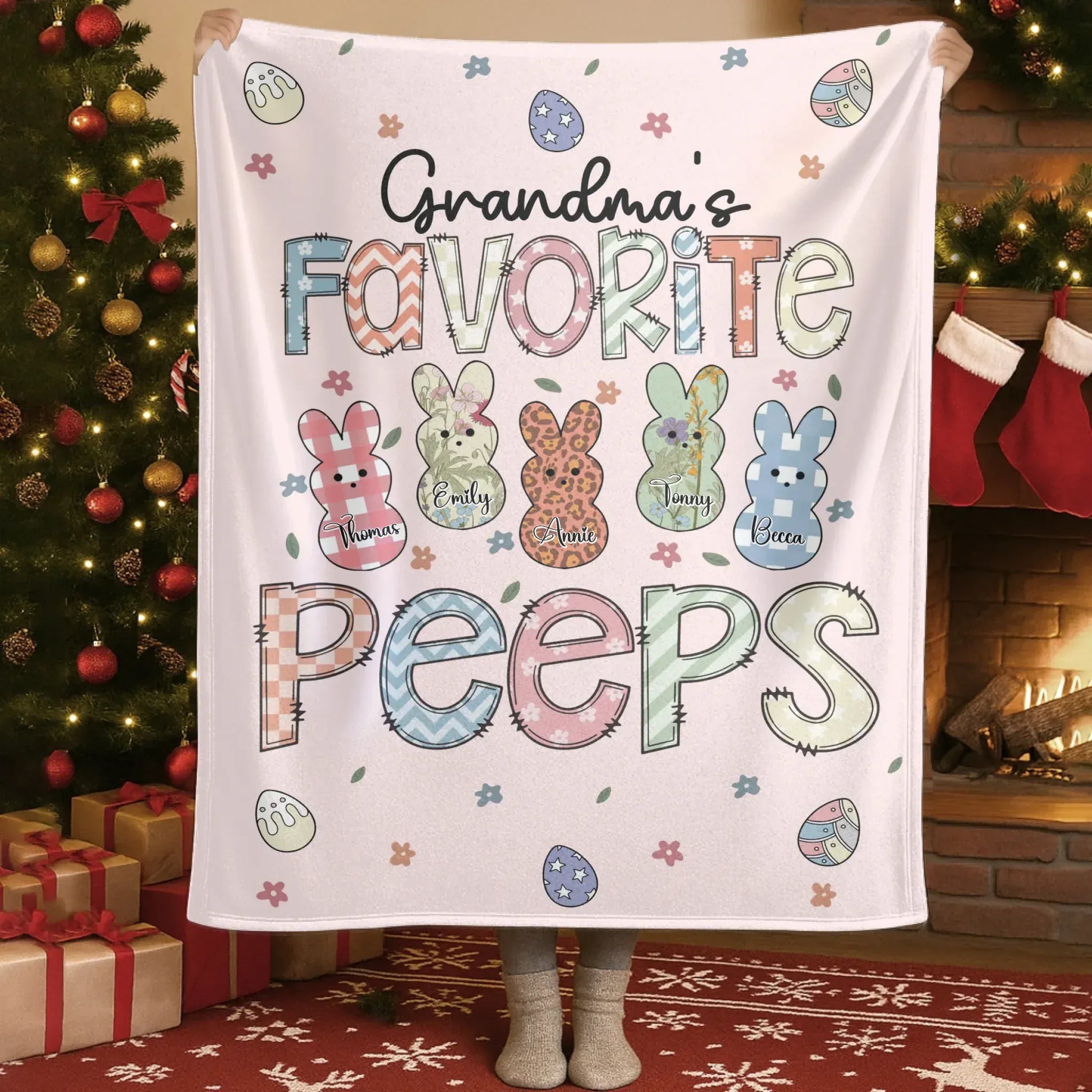 Personalized Blankets A Garden Of Love Grows In A Grandmother's Heart - Personalized Easter Day Custom Blanket