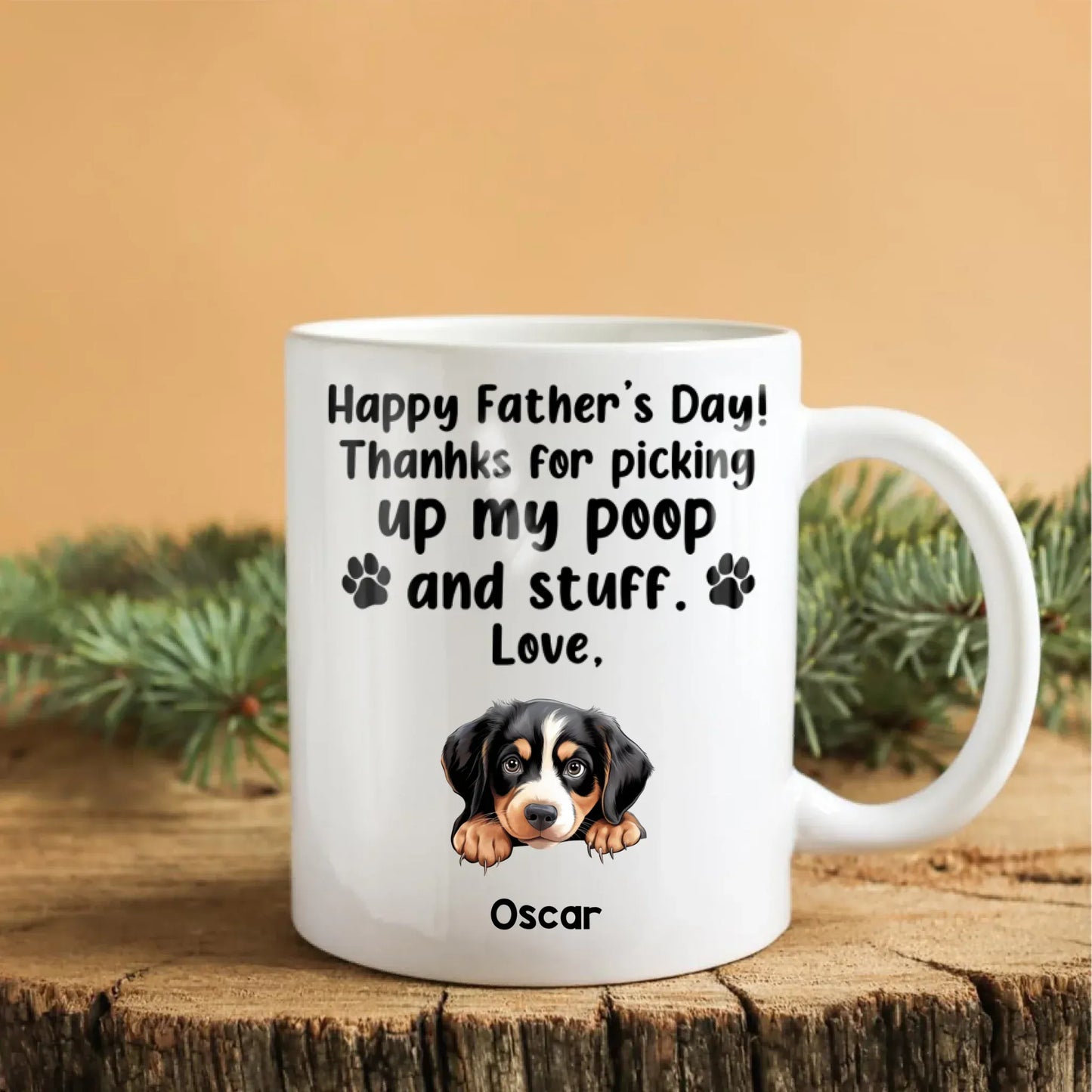 Personalized Mugs Thanks For Picking Up My Poop And Stuff - Personalized Father's Day Custom Ceramic Mug