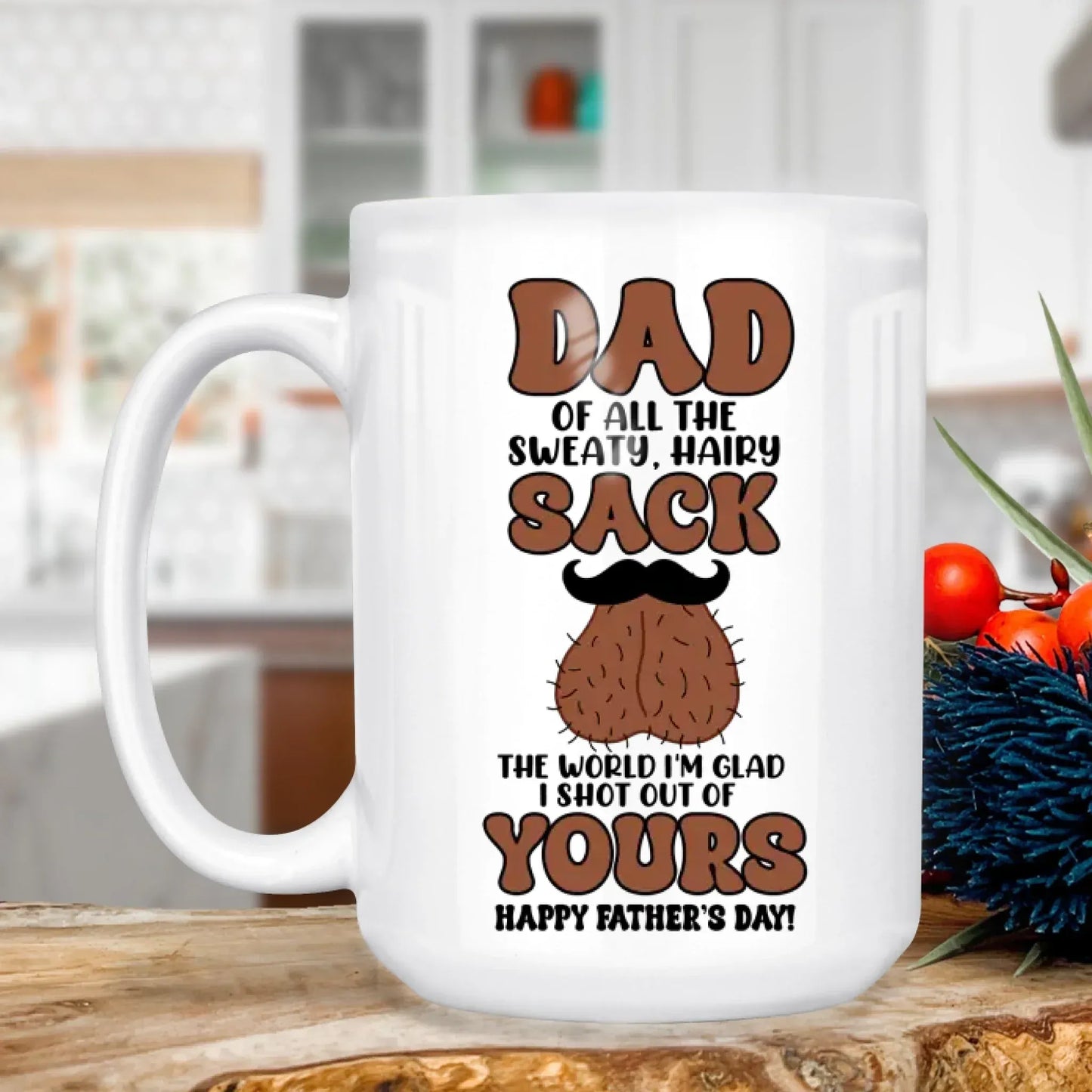 Personalized Mugs MUG - TD / WHITE / 15oz The World I'm Glad I Shot Out Of Yours - Personalized Father's Day Custom Ceramic Mug