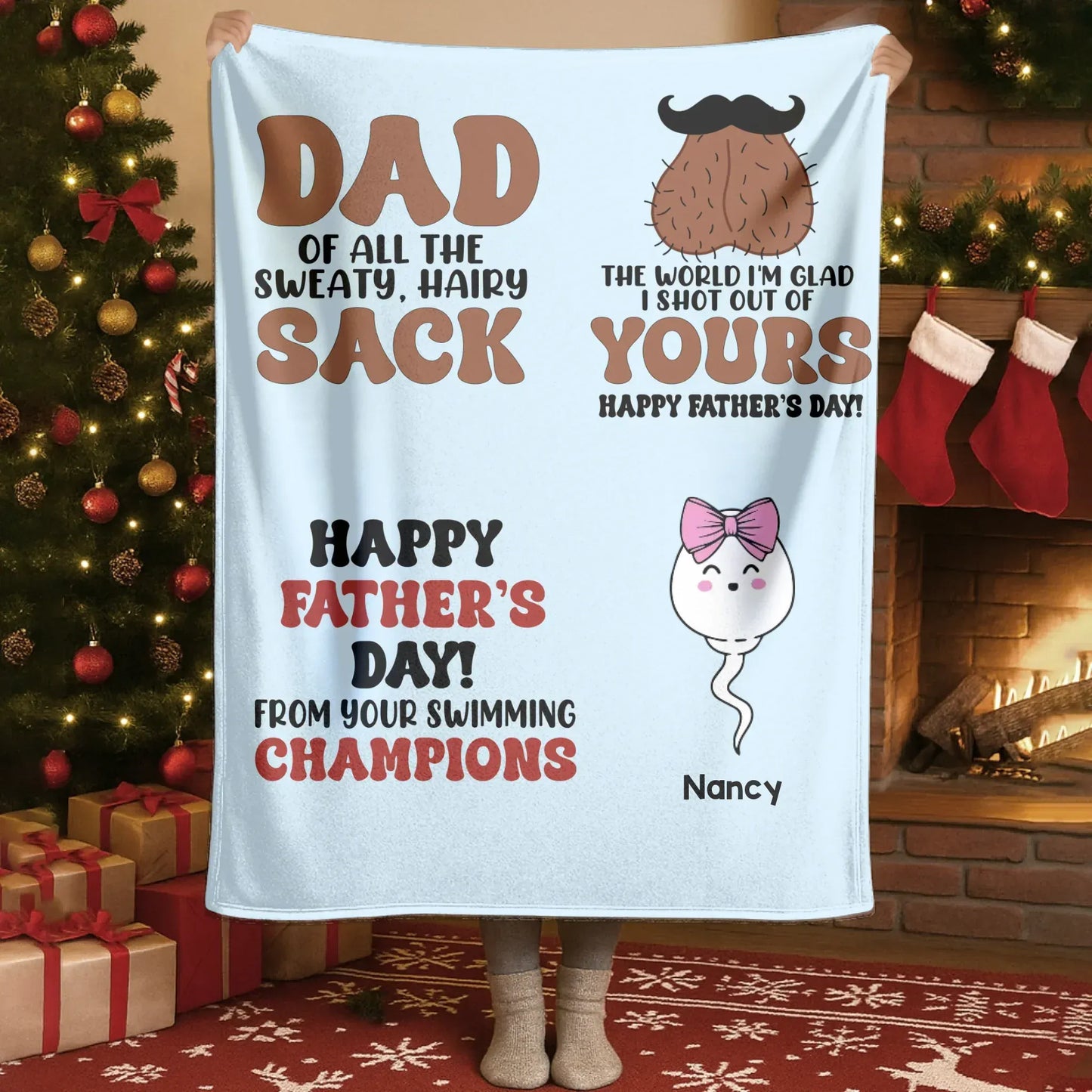 Personalized Blankets Blanket - TD / White / 30x40in / 76x101cm The World I'm Glad I Shot Out Of Yours - Personalized Father's Day Custom Blanket