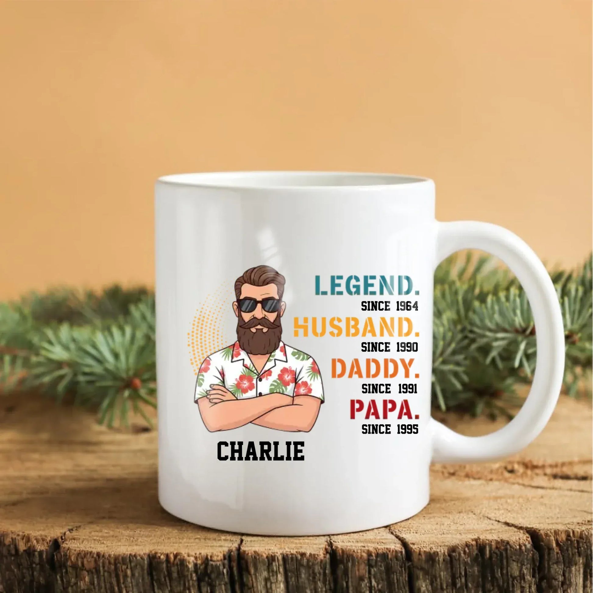 Personalized Mugs The Legend, The Husband, The Father - Personalized Father's Day Custom Ceramic Mug