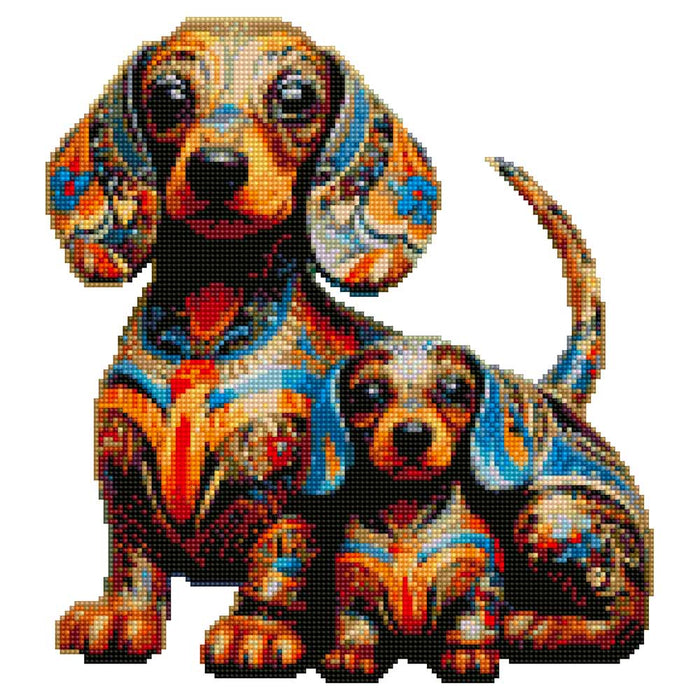 Dachshund Family Dog - Diamond Painting Kit