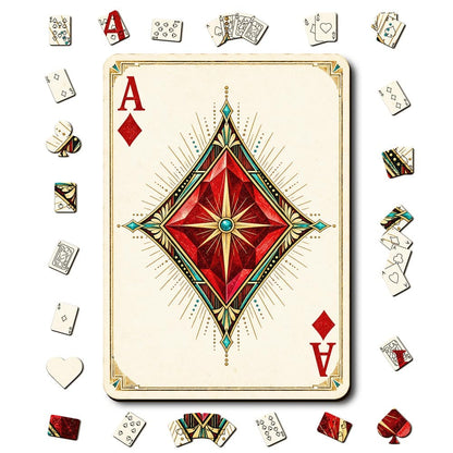 Animal Jigsaw Puzzle > Wooden Jigsaw Puzzle > Jigsaw Puzzle A5/Small Ace Diamond - Wooden Jigsaw Puzzle