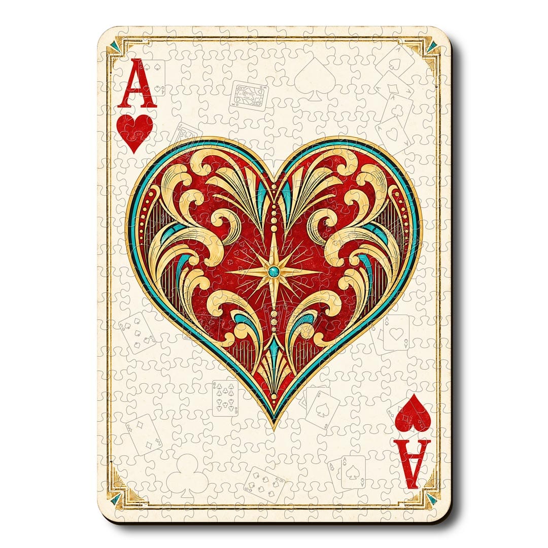 Animal Jigsaw Puzzle > Wooden Jigsaw Puzzle > Jigsaw Puzzle Ace Heart - Wooden Jigsaw Puzzle