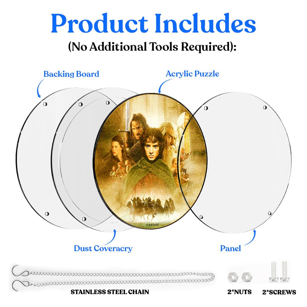 Acrylic Jigsaw Puzzle Acrylic Jigsaw Puzzle Suncatcher - Fellowship of the Ring