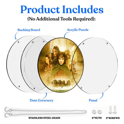 Acrylic Jigsaw Puzzle Acrylic Jigsaw Puzzle Suncatcher - Fellowship of the Ring