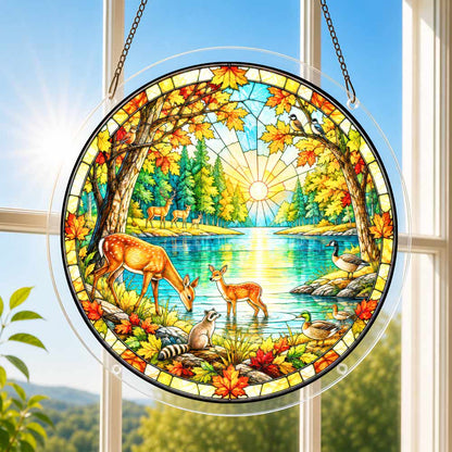 Acrylic Jigsaw Puzzle Acrylic Jigsaw Puzzle Suncatcher - Autumn Lake
