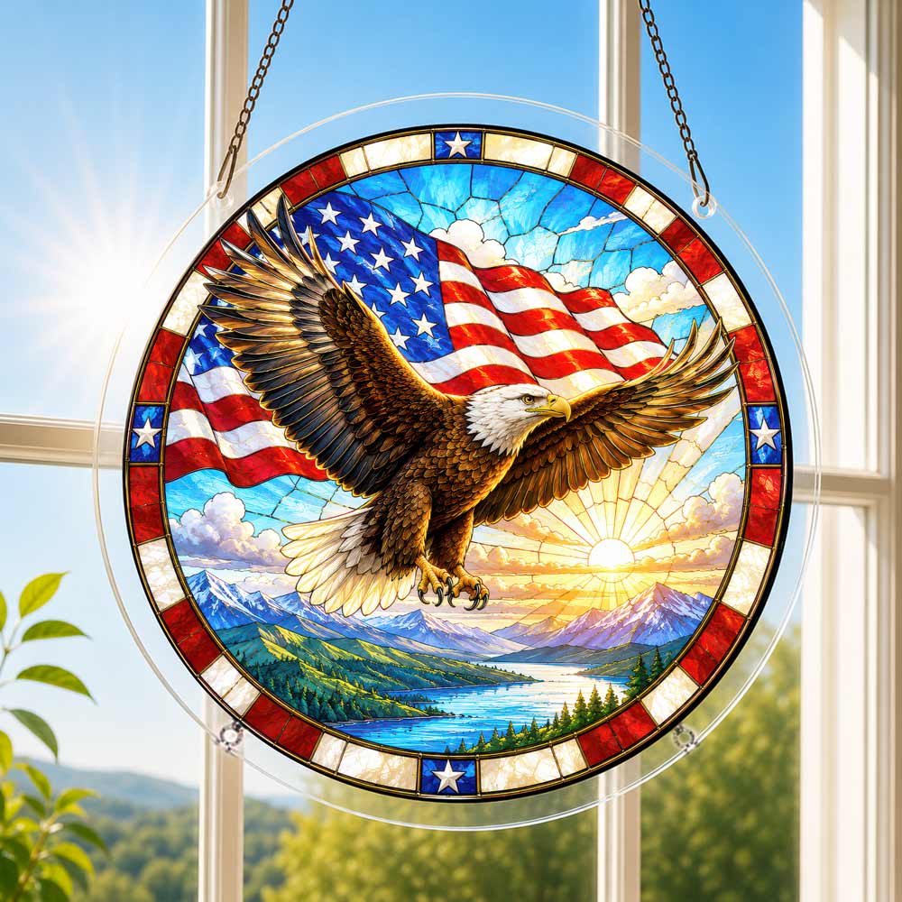 Acrylic Jigsaw Puzzle Acrylic Jigsaw Puzzle Suncatcher - Wings of Liberty