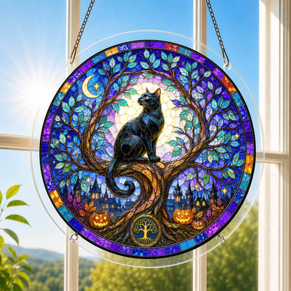 Acrylic Jigsaw Puzzle Acrylic Jigsaw Puzzle Suncatcher - Mystic Cat