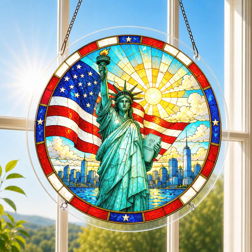 Acrylic Jigsaw Puzzle 🔥Last Day 🔥 Acrylic Jigsaw Puzzle Suncatcher - Freedom's Beacon