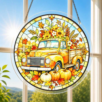 Acrylic Jigsaw Puzzle Acrylic Jigsaw Puzzle Suncatcher - Harvest Truck