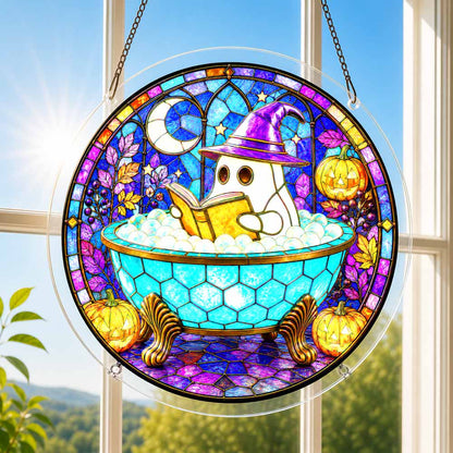 Acrylic Jigsaw Puzzle Acrylic Jigsaw Puzzle Suncatcher - Bathing Ghost