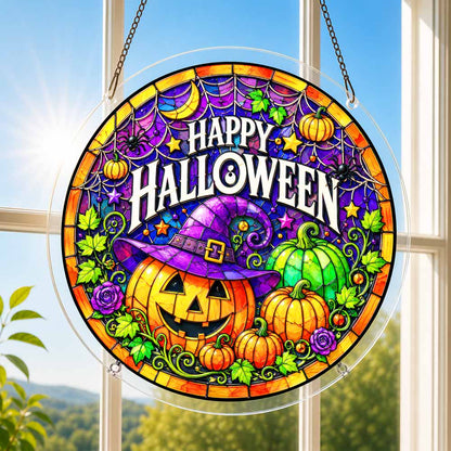 Acrylic Jigsaw Puzzle Acrylic Jigsaw Puzzle Suncatcher - Happy Halloween