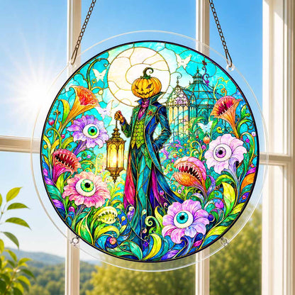 Acrylic Jigsaw Puzzle Acrylic Jigsaw Puzzle Suncatcher - Pumpkin Scarecrow