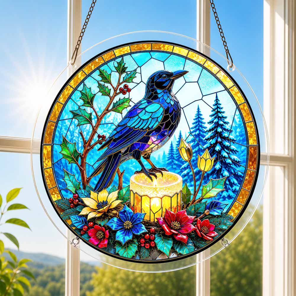 Acrylic Jigsaw Puzzle Acrylic Jigsaw Puzzle Suncatcher - Midnight Raven