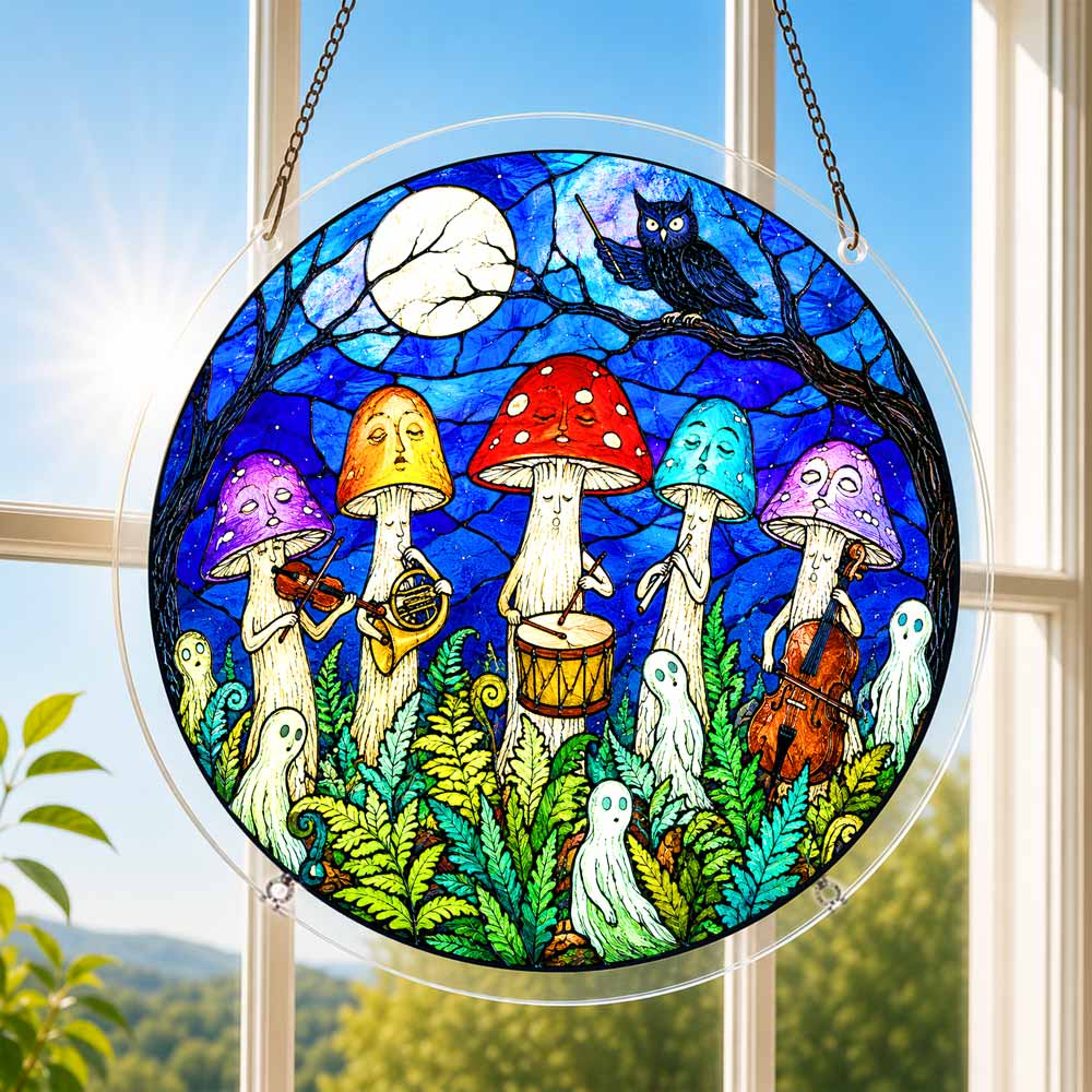 Acrylic Jigsaw Puzzle Acrylic Jigsaw Puzzle Suncatcher - Magic Mushrooms