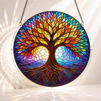 Acrylic Jigsaw Puzzle S - (7 inch) Acrylic Jigsaw Puzzle Suncatcher - Tree of Life