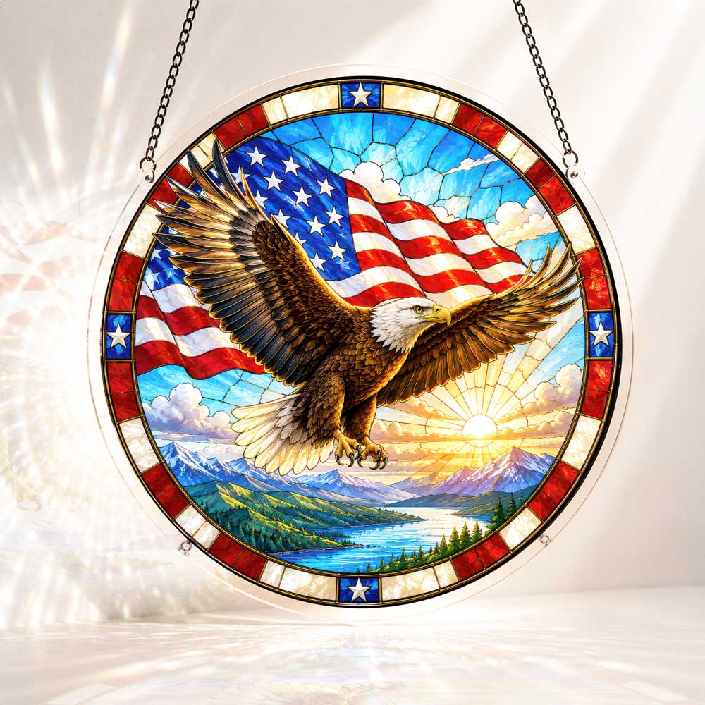Acrylic Jigsaw Puzzle S - (7 inch) Acrylic Jigsaw Puzzle Suncatcher - Wings of Liberty