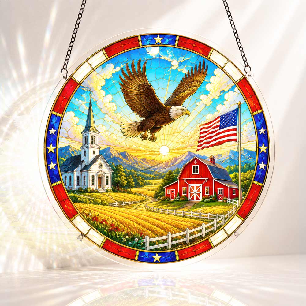 Acrylic Jigsaw Puzzle S - (7 inch) Acrylic Jigsaw Puzzle Suncatcher - Heartland Glory