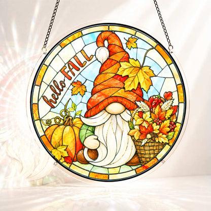 Acrylic Jigsaw Puzzle S - (7 inch) Acrylic Jigsaw Puzzle Suncatcher - Hello Fall