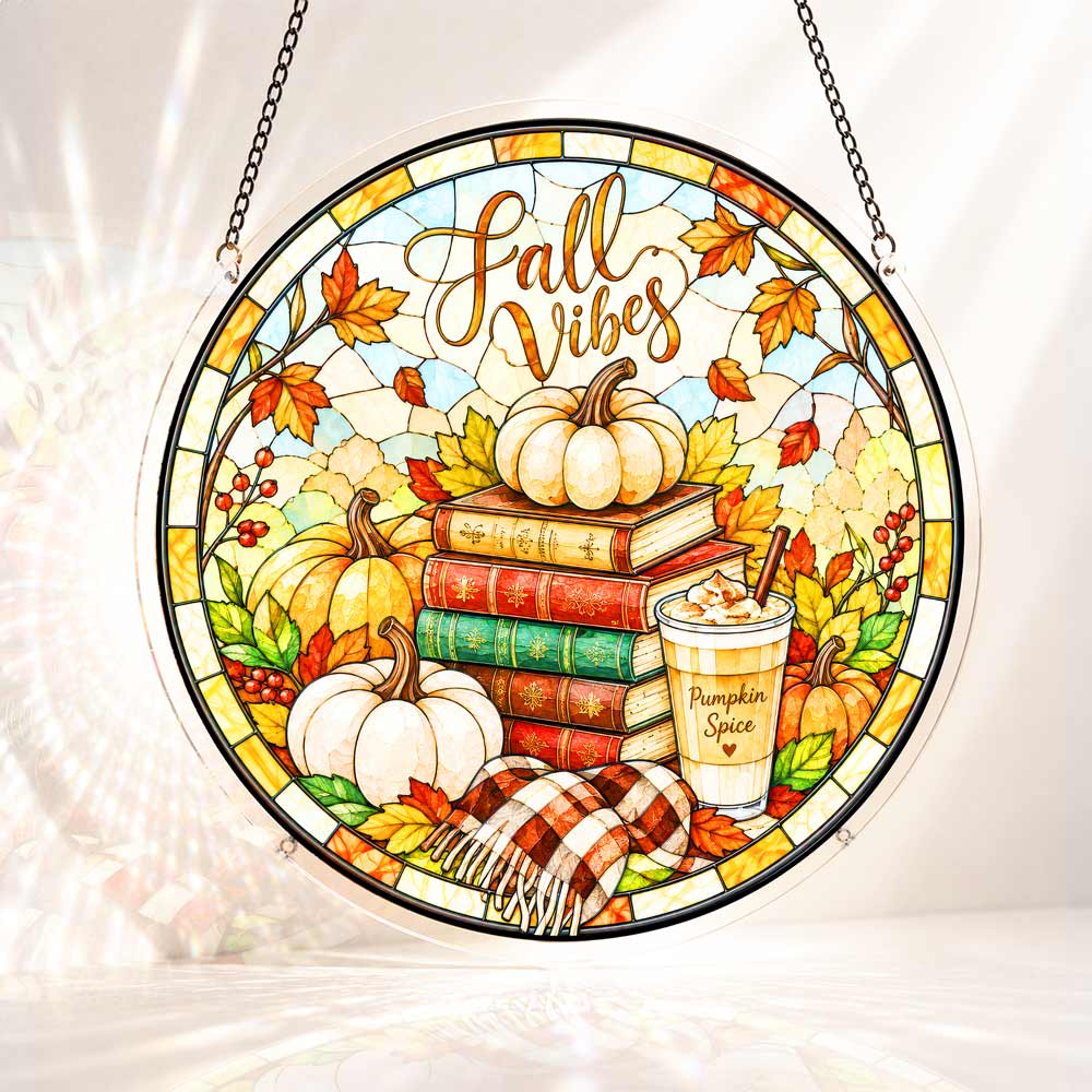 Acrylic Jigsaw Puzzle S - (7 inch) Acrylic Jigsaw Puzzle Suncatcher - Fall Vibes