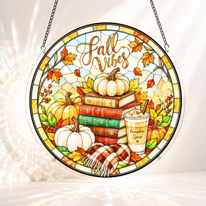 Acrylic Jigsaw Puzzle S - (7 inch) Acrylic Jigsaw Puzzle Suncatcher - Fall Vibes
