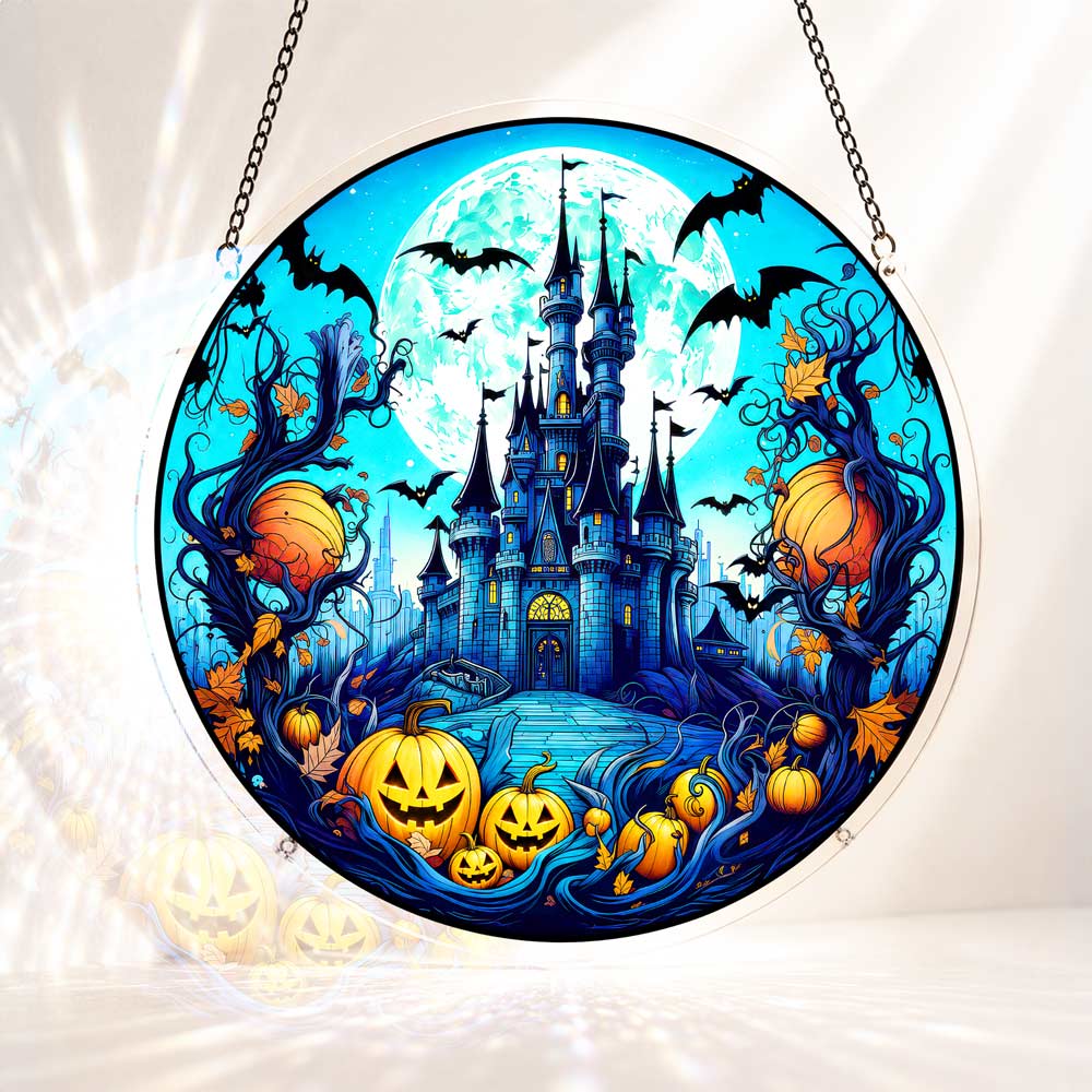 Acrylic Jigsaw Puzzle S - (7 inch) Acrylic Jigsaw Puzzle Suncatcher - Haunted Castle