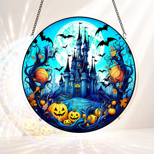 Acrylic Jigsaw Puzzle S - (7 inch) Acrylic Jigsaw Puzzle Suncatcher - Haunted Castle