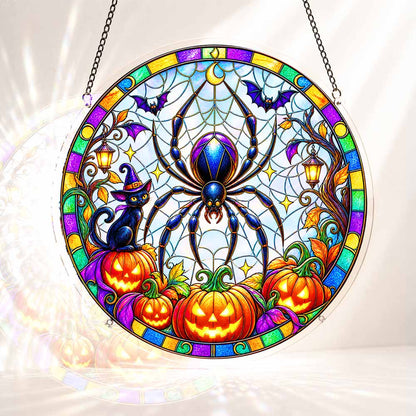 Acrylic Jigsaw Puzzle S - (7 inch) Acrylic Jigsaw Puzzle Suncatcher - Spooky Spider