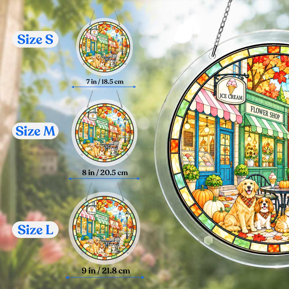 Acrylic Jigsaw Puzzle Acrylic Jigsaw Puzzle Suncatcher - Autumn Café