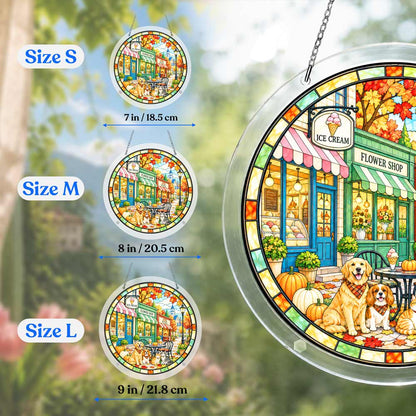 Acrylic Jigsaw Puzzle Acrylic Jigsaw Puzzle Suncatcher - Autumn Café