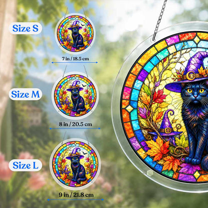 Acrylic Jigsaw Puzzle Acrylic Jigsaw Puzzle Suncatcher - Witch Cat