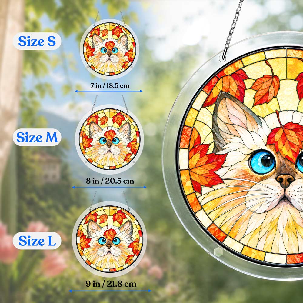 Acrylic Jigsaw Puzzle Acrylic Jigsaw Puzzle Suncatcher - Autumn Kitty