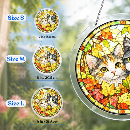 Acrylic Jigsaw Puzzle Acrylic Jigsaw Puzzle Suncatcher - Autumn Cats