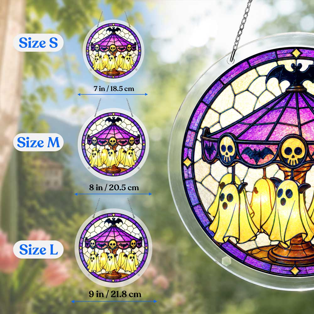 Acrylic Jigsaw Puzzle Acrylic Jigsaw Puzzle Suncatcher - Ghost Carousel