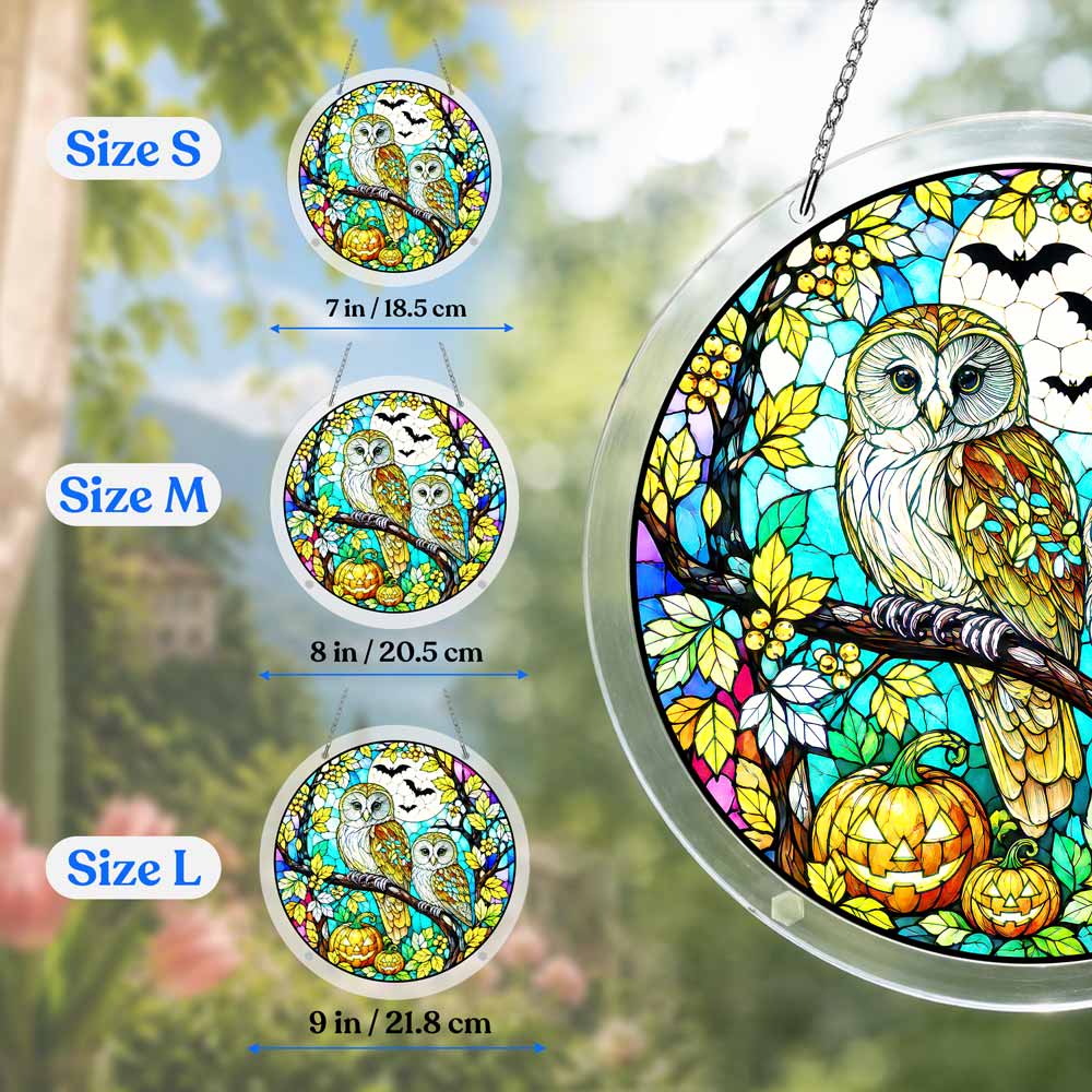 Acrylic Jigsaw Puzzle Acrylic Jigsaw Puzzle Suncatcher - Halloween Owls