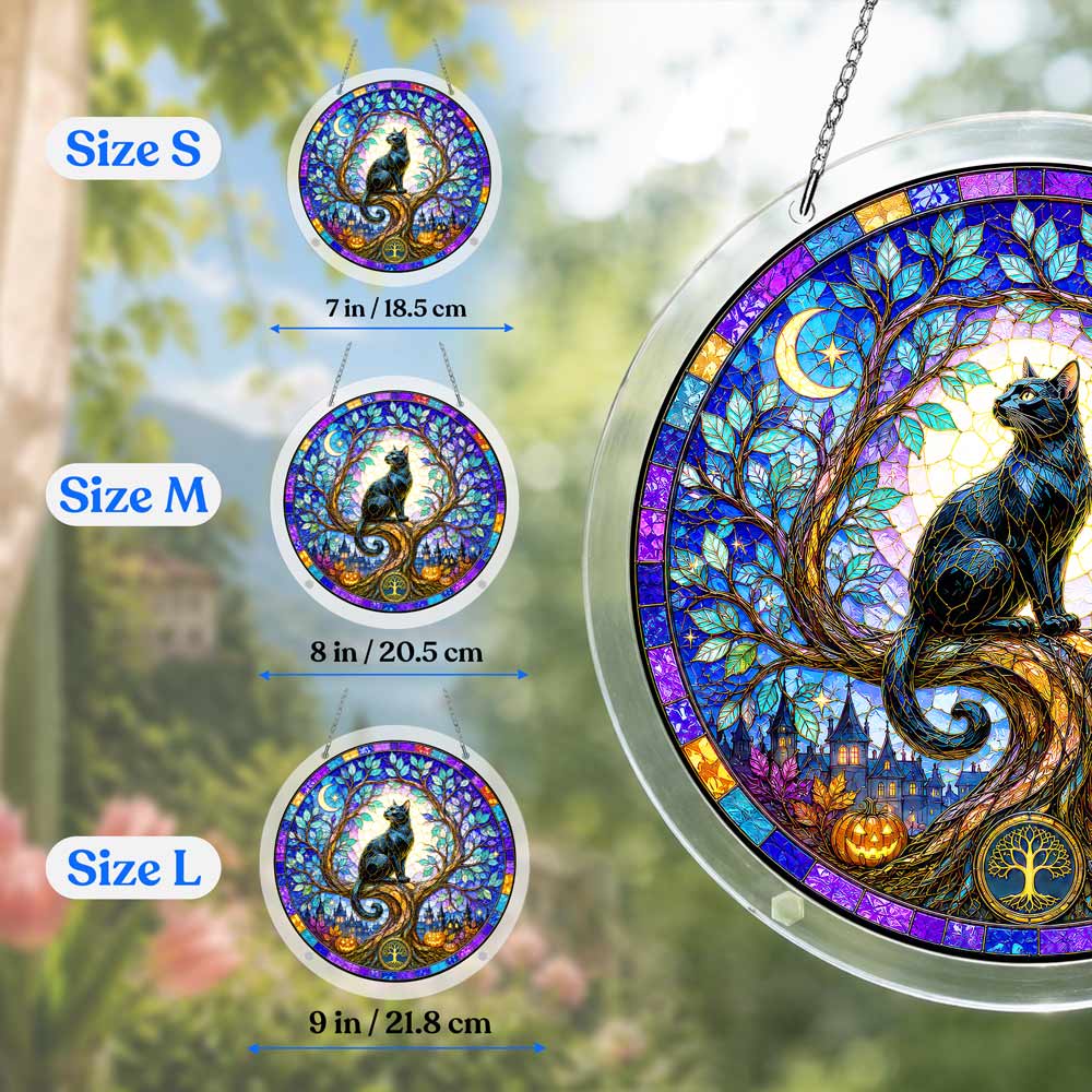 Acrylic Jigsaw Puzzle Acrylic Jigsaw Puzzle Suncatcher - Mystic Cat